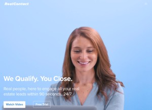 How realcontact.com looks like on a tablet such as an iPad.