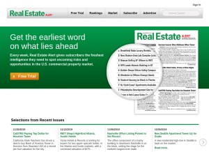 How realert.com looks like on a tablet such as an iPad.