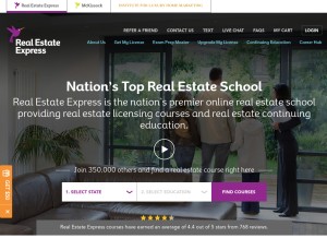 How realestateexpress.com looks like on a tablet such as an iPad.