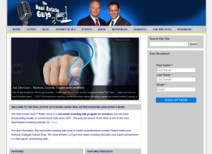 How realestateguysradio.com looks like on a tablet such as an iPad.