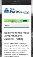 How realforexreviews.com looks like on a mobile device such as an iPhone.