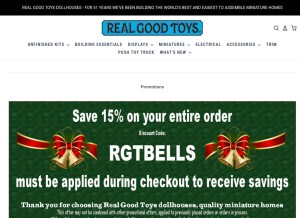 How realgoodtoys.com looks like on a tablet such as an iPad.