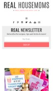 How realhousemoms.com looks like on a mobile device such as an iPhone.