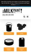 How realmilkpaint.com looks like on a mobile device such as an iPhone.