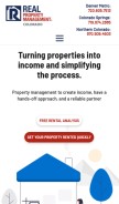 How realpropertymanagementcolorado.com looks like on a mobile device such as an iPhone.