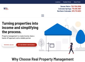 How realpropertymanagementcolorado.com looks like on a tablet such as an iPad.