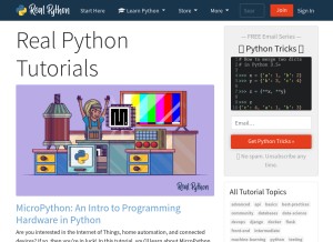 How realpython.com looks like on a tablet such as an iPad.