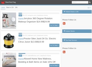 How realredflag.com looks like on a tablet such as an iPad.