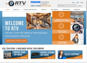 How realtourvision.com looks like on a tablet such as an iPad.