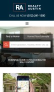 How realtyaustin.com looks like on a mobile device such as an iPhone.
