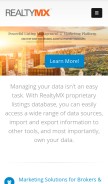 How realtymx.com looks like on a mobile device such as an iPhone.