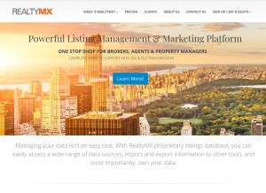 How realtymx.com looks like on a tablet such as an iPad.