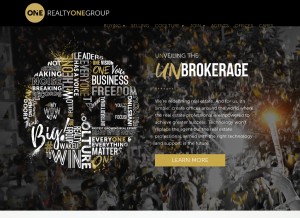 How realtyonegroup.com looks like on a tablet such as an iPad.