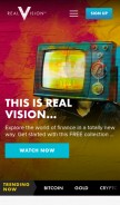 How realvision.com looks like on a mobile device such as an iPhone.