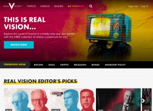 How realvision.com looks like on a tablet such as an iPad.