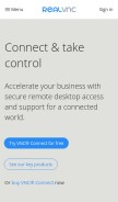 How realvnc.com looks like on a mobile device such as an iPhone.