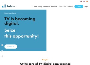 How realytics.net looks like on a tablet such as an iPad.