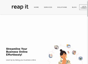 How reapit.in looks like on a tablet such as an iPad.