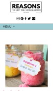 How reasonstoskipthehousework.com looks like on a mobile device such as an iPhone.
