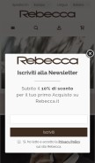 How rebecca.it looks like on a mobile device such as an iPhone.