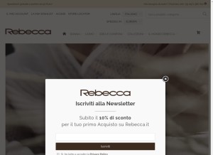 How rebecca.it looks like on a tablet such as an iPad.