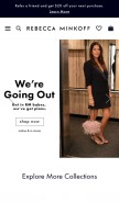 How rebeccaminkoff.com looks like on a mobile device such as an iPhone.