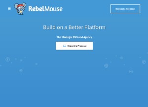 How rebelmouse.com looks like on a tablet such as an iPad.