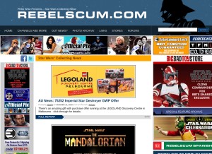 How rebelscum.com looks like on a tablet such as an iPad.