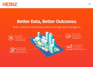 How rebiz.com looks like on a tablet such as an iPad.