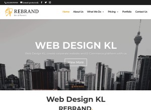 How rebrand.com.my looks like on a tablet such as an iPad.