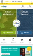 How rebuy.de looks like on a mobile device such as an iPhone.