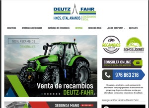 How recambiosdeutzfahr.com looks like on a tablet such as an iPad.