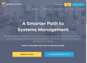 How recastsoftware.com looks like on a tablet such as an iPad.