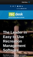 How recdesk.com looks like on a mobile device such as an iPhone.