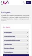 How rechtspraak.nl looks like on a mobile device such as an iPhone.