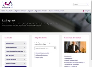 How rechtspraak.nl looks like on a tablet such as an iPad.