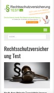 How rechtsschutzversicherung-test.org looks like on a mobile device such as an iPhone.
