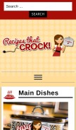 How recipesthatcrock.com looks like on a mobile device such as an iPhone.