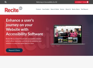 How reciteme.com looks like on a tablet such as an iPad.