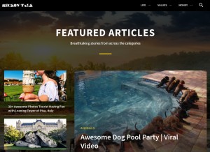 How reckontalk.com looks like on a tablet such as an iPad.