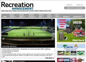 How recmanagement.com looks like on a tablet such as an iPad.