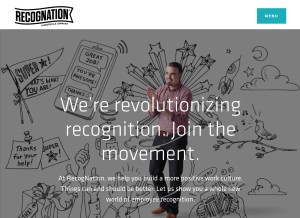 How recognation.com looks like on a tablet such as an iPad.