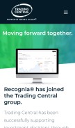 How recognia.com looks like on a mobile device such as an iPhone.
