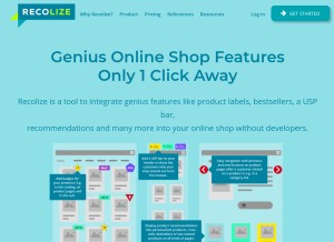 How recolize.com looks like on a tablet such as an iPad.