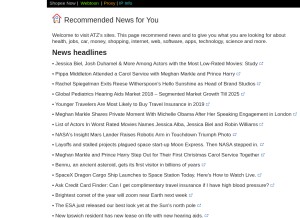 How recommendednews.atz.pw looks like on a tablet such as an iPad.