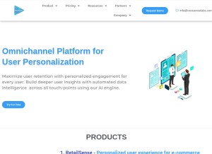 How recosenselabs.com looks like on a tablet such as an iPad.