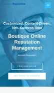 How recoverreputation.com looks like on a mobile device such as an iPhone.