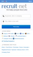 How recruit.net looks like on a mobile device such as an iPhone.