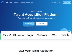 How recruitee.com looks like on a tablet such as an iPad.