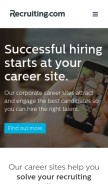 How recruiting.com looks like on a mobile device such as an iPhone.